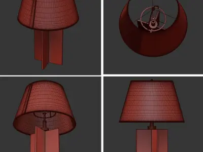 1928 Croisillon table lamp 3D model