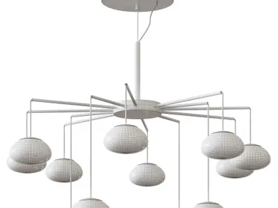  Kovacs Georges Web 25 Wide Integrated LED Chandelier  3D model