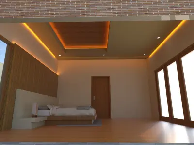 TRADITIONAL HOUSE OF JAVA WITH INTERIOR 3D model