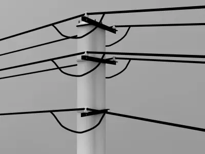 Power line Free low-poly 3D model