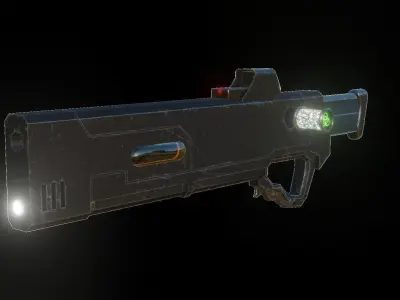 Sci-Fi Weapon Low-poly 3D model