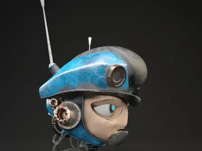Mini Robot Head 3D model
