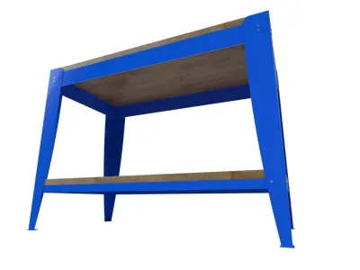 Steel Frame Work Bench 3D model