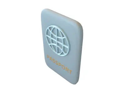 Cartoon Passport v1 003 Low-poly 3D model