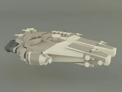  fantastic spacecraft 3D model