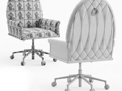 Theodore Alexander Grace Executive Armchair 3D model