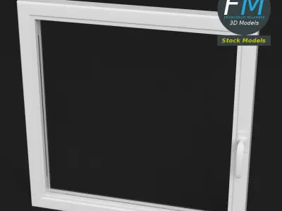 Square window 3D model