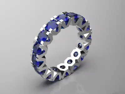 Round Eternity stl 3d jewelry Ring model rr0042 3D print model