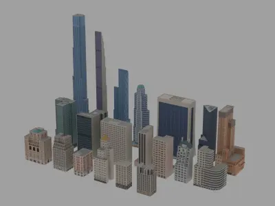 Building NYC Vol 1 Low-poly 3D model