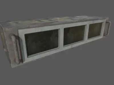Server Rack - Screen Console Model for sci-fi indoor scene Low-poly 3D model