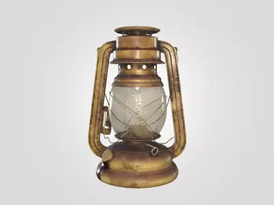 Vintage Oil Lantern - PBR Game Ready 3D Prop Low-poly 3D model