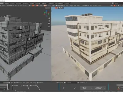Building Pack  Low-poly 3D model