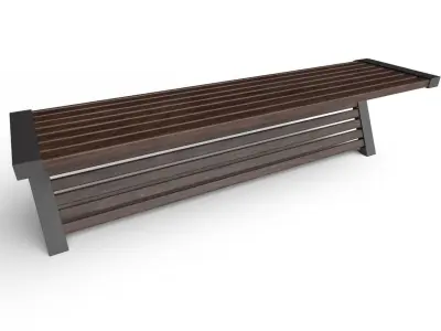 Bench  M16 Low-poly 3D model