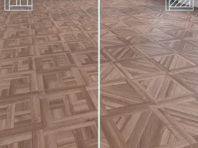 Parquet - Laminate - Wooden floor 2 in 1 Low-poly 3D model 57