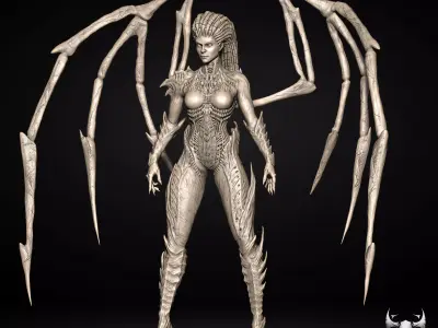 Queen of Blades - Sarah Kerrigan Starcraft 3D print model  3D print model