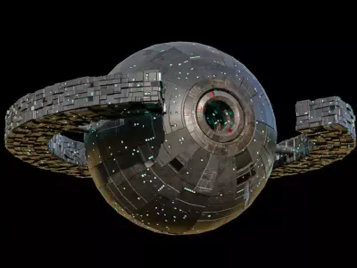 Space Station Sphere Mothership Low-poly 3D model