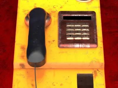 Telephone Booth 3D model