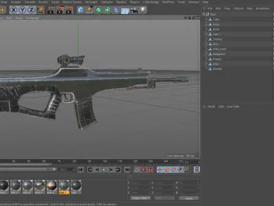 Sci-Fi Gun Low-poly 3D model