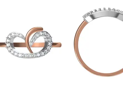 Light Weight Wedding Engagement Women Ring STL JCD Details 3D print model