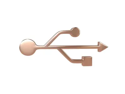 USB Symbol v2 005 Low-poly 3D model