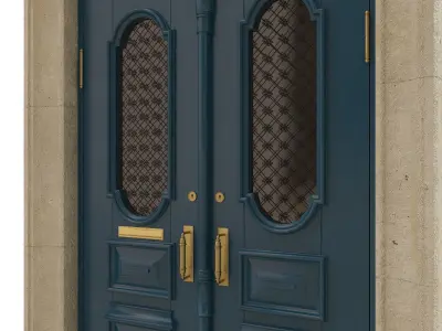 Entrance classic door 17 3D model