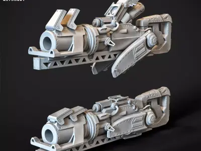 Superhot Launcher 100mm scale 3D Printable 3D print model