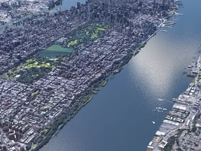 Manhattan low-poly version Year 2022 3D model