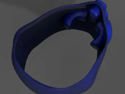 Gas mask respirator scifi futuristic  Low-poly 3D model 3