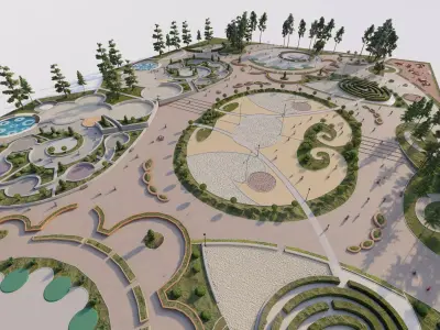 Master park-Regional park project-Private Park Landscape 3D model