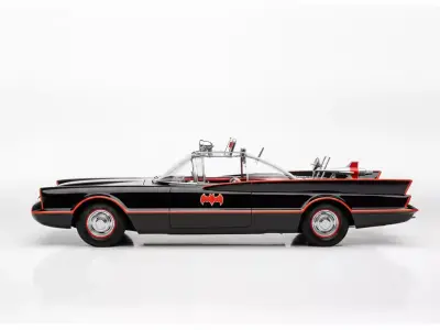 Vintage 1960s Retro Concept Batmobile Low-poly 3D model