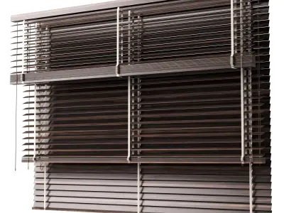 Wooden Blinds Set 42 3D model