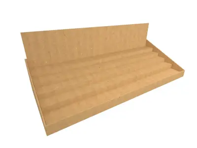 Product Display Stand Cardboard v3 001 Low-poly 3D model
