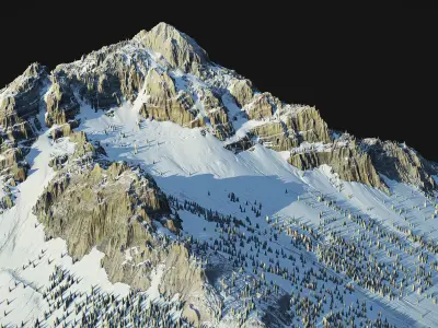 Winter Mountains 3D model
