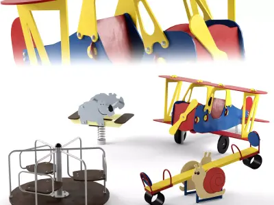 baby equipment set 1 3D model