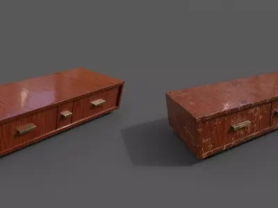 Pack 2 Modern Furniture 3D Model Low-poly 3D model