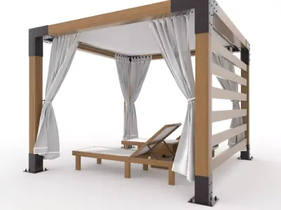 Poolside Cabana 17 3D model