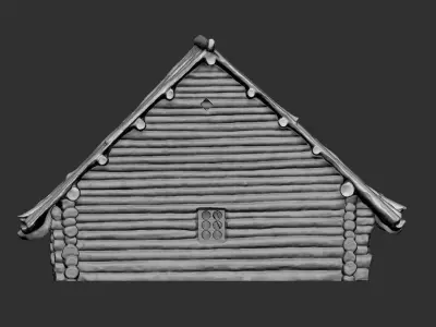 Medieval wooden house 3D print model