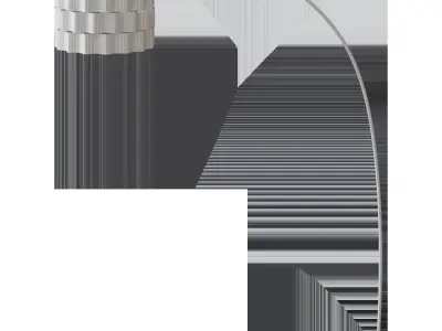 ALL STAR EL STAR SKAFTET CRAFT Arched floor lamp chrome  black 3D model