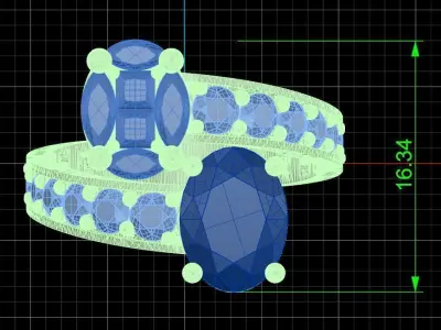 Jewelry ring 369 3D print model