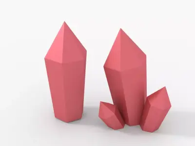 Crystal Low-poly 3D model