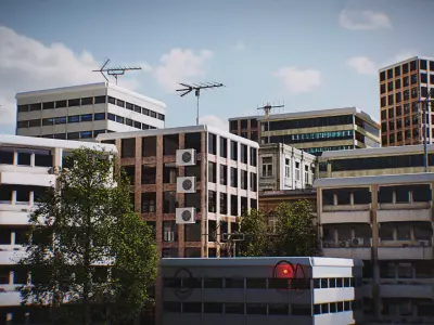 City Props and Assets Low-poly 3D model