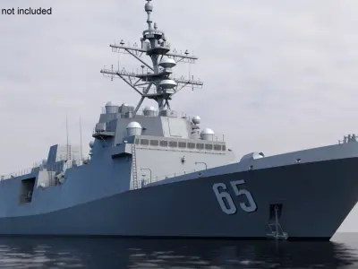  Naval Destroyer with Northrop Grumman Fire Scout Grey 