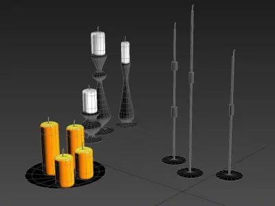 Candle 3D models Low-poly 3D model