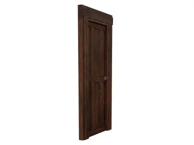 Old Wood Door Low-poly 3D model