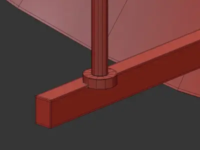 TRAPEZE pendant lamp - gold 3D model