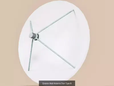 5 different Exterior Telecom Antennas with Modular Telecom Mast 3D Model Pack