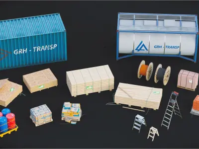  Construction Props Collection GameReady LODs 