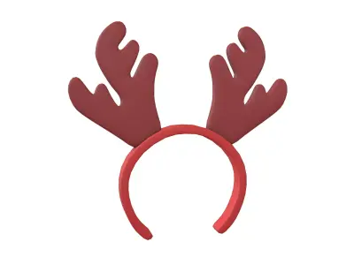 Rudolf Headband v1 001 Low-poly 3D model