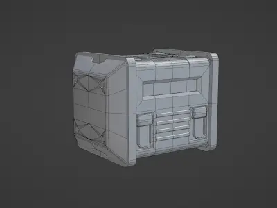 sci fi box - low poly Low-poly 3D model