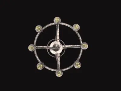 Chandelier 01 Low-poly 3D model